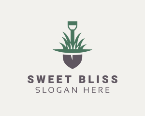 Grass Planting Shovel  logo design