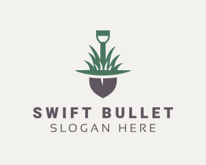 Grass Planting Shovel  logo design