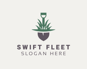 Grass Planting Shovel  logo design