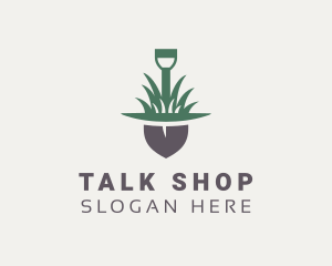 Grass Planting Shovel  logo design