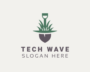 Grass Planting Shovel  logo design