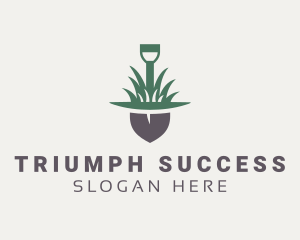 Grass Planting Shovel  logo design