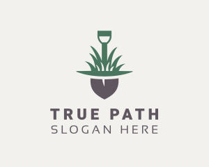 Grass Planting Shovel  logo design