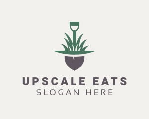 Grass Planting Shovel  logo design