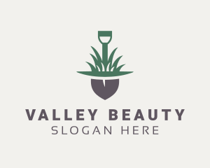 Grass Planting Shovel  logo design