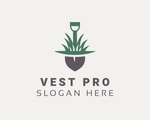 Grass Planting Shovel  logo design