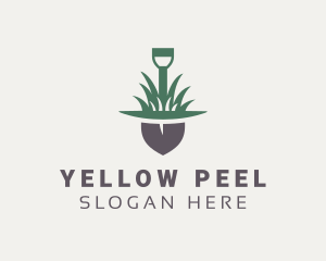 Grass Planting Shovel  logo design