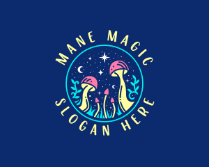 Magical Midnight Mushroom logo design