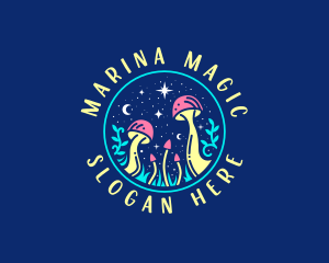 Magical Midnight Mushroom logo design