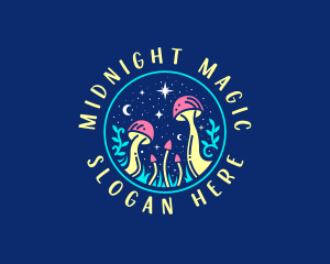 Magical Midnight Mushroom logo design