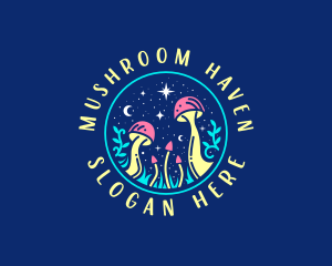 Magical Midnight Mushroom logo design