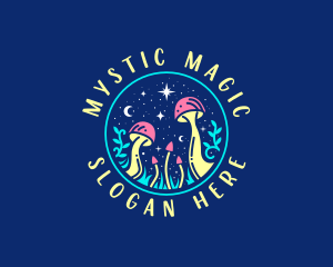 Magical Midnight Mushroom logo design