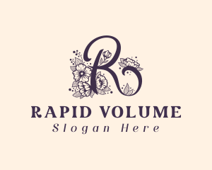 Floral Boutique Letter R logo design