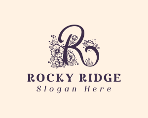 Floral Boutique Letter R logo design