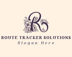 Floral Boutique Letter R logo design