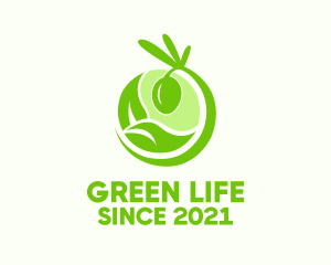 Green Organic Olive  logo design