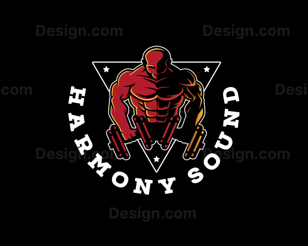 Dumbbells Bodybuilding Exercise Logo