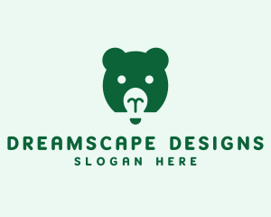 Bear Light Idea logo design