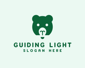 Bear Light Idea logo design