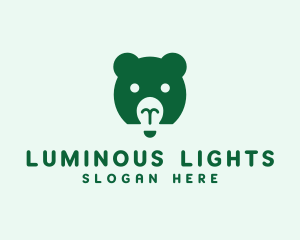 Bear Light Idea logo design