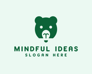 Bear Light Idea logo design