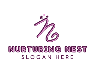 Star Letter N logo design