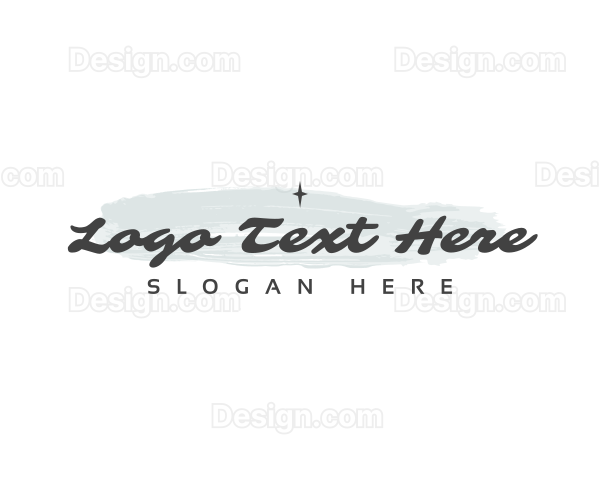 Fancy Watercolor Wordmark Logo