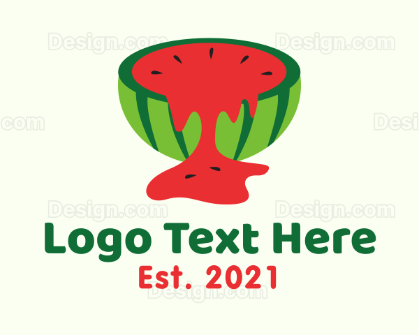 Watermelon Slice Juice Logo