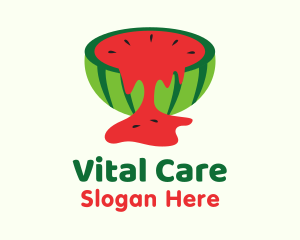 Watermelon Slice Juice Logo