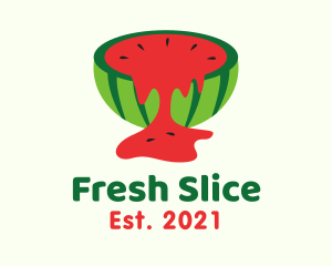 Watermelon Slice Juice logo design