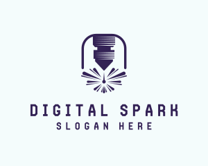 Ironwork Laser Spark logo design