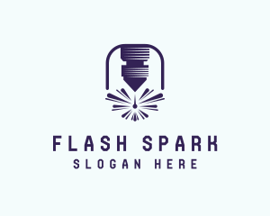 Ironwork Laser Spark logo design