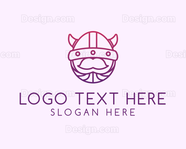 Viking Helmet Horn Logo