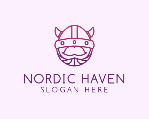 Viking Helmet Horn logo design