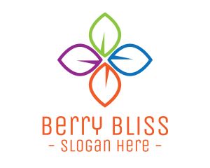 Colorful Floral Leaves logo design