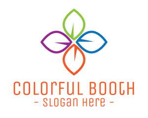 Colorful Floral Leaves logo design