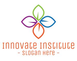 Colorful Floral Leaves logo