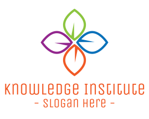 Colorful Floral Leaves logo