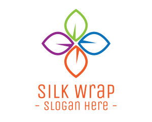 Colorful Floral Leaves logo design