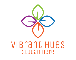 Colorful Floral Leaves logo