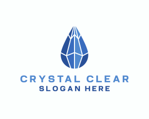 Crystal Jewelry Droplet logo design