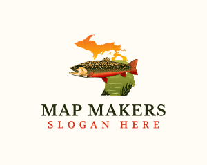 Michigan Brook Trout logo design