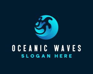 Water Ocean Wave logo design