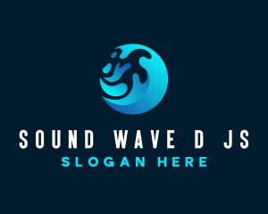 Water Ocean Wave logo design