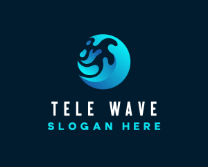 Water Ocean Wave logo design