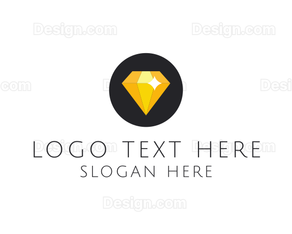 Shiny Yellow Diamond Logo