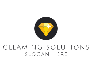Shiny Yellow Diamond logo design