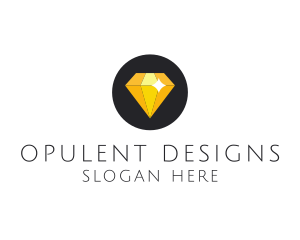 Shiny Yellow Diamond logo design