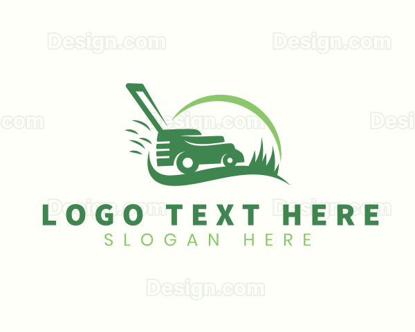 Gardening Lawn Mower Logo