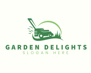 Gardening Lawn Mower logo design